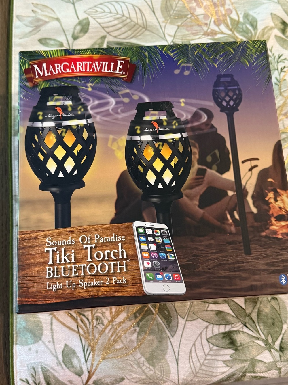 Margaritaville Black and Yellow Tiki Torch Bluetooth Speakers (2-Pack)